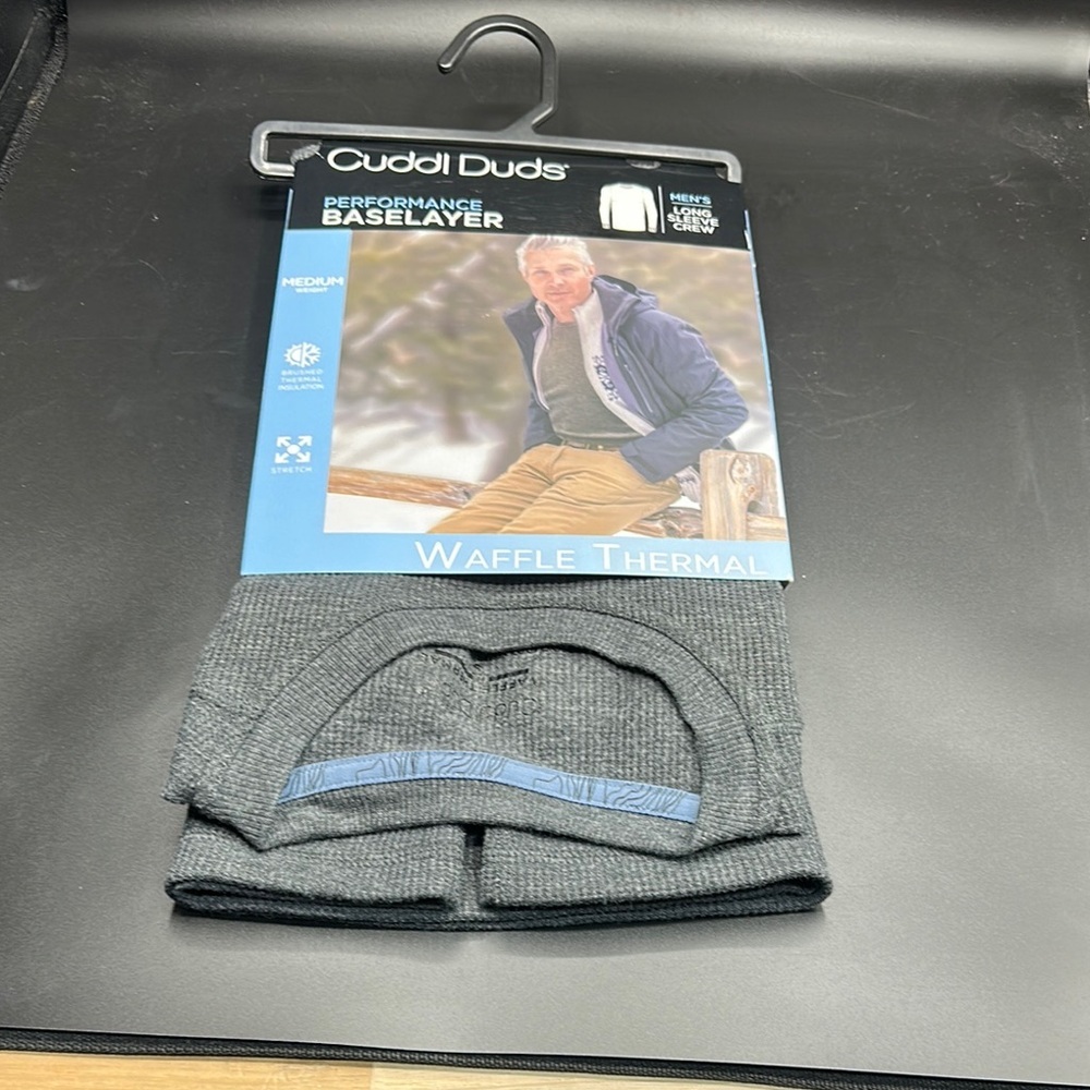 🔥 Cuddl Duds Men's Waffle Thermal Base Layer – Warm & Lightweight (New, Size M)